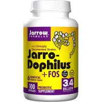 Jarrow Formulas , Vegan Jarro-Dophilus Plus FOS, 100 Veggie Kapslar
