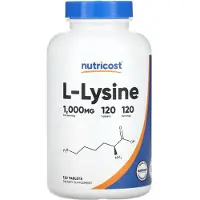 Nutricost , L-Lysin, 1 000 mg, 120 Tabletter