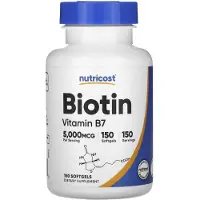 Nutricost , Biotin, 5 000 mcg, 150 Softgels