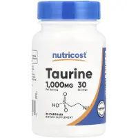 Nutricost , Taurin, 1 000 mg, 30 kapslar