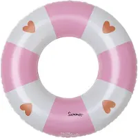 Swim Essentials Badring - 55 cm - Rosa Cozy Hearts - - One Size - Badring