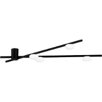Wever & Ducre Taklampa Perlez Spin 1.0, dimbar, Svart, Vardagsrum / matsal, Aluminium / grå / zink, Modern, Taklampa