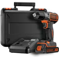 Black & Decker ASD18K-QW, Borr med pistolgrepp, utan nyckel, Svart, Orange, 1 cm, 2,5 cm, 1 cm