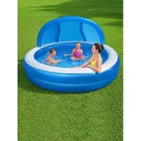 Bestway 54337 Rund Uppblåsbar Pool Med Parasoll