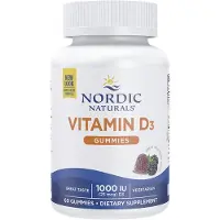 Nordic Naturals , Vitamin D3 Gummies, Vild Bär, 25 mcg (1,000 IU), 60 Gummies