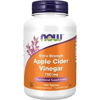 Now , Äppelcidervinäger, Extra Stark, 750 mg, 180 tabletter