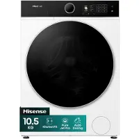 Hisense WF5I1045BWQ, Frontmatning, 10,5 kg, B, 72 dB, 1400 rpm, A