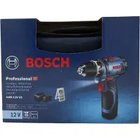 Bosch Professional GSR 12V-15 060186810H Borrmaskin batteri 12 V 2.0 Ah Li-Ion inkl. 2x batterier