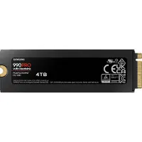 Samsung 990 PRO MZ-V9P4T0CW - SSD - krypterat - 4 TB - inbyggd - M.2 2280 - PCIe 4.0 x4 (NVMe) - 256 bitars AES - TCG Opal Encryption - integrerad kylfläns