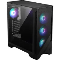 MSI MAG FORGE 320R AIRFLOW - Mid tower - ATX - genomskinlig sidopanel (härdat glas) - ingen strömförsörjning (ATX) - USB/ljud