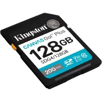 Kingston Canvas Go! Plus - Flash-minneskort - 128 GB - Video Class V30 / UHS-I U3 / Class10 - SDXC UHS-I