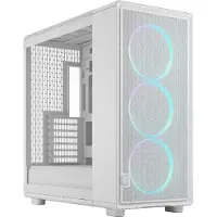 Fractal Design Epoch XL TG RGB - Datorlåda - utökad ATX - genomskinlig sidopanel (härdat glas) - ingen strömförsörjning (ATX) - vit, klar - USB/ljud