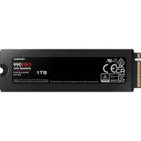 Samsung 990 PRO MZ-V9P1T0GW - SSD - krypterat - 1 TB - inbyggd - M.2 2280 - PCIe 4.0 x4 (NVMe) - 256 bitars AES - TCG Opal Encryption 2.0 - integrerad kylfläns