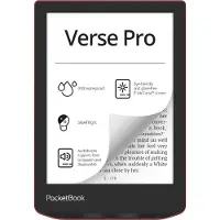 Pocketbook Verse PRO - eBook-läsare - Linux 3.10.65 - 16 GB - 6 16 grå nivåer (4-bit) E Ink Carta (1072 x 1448) - pekskärm - Bluetooth, Wi-Fi - röd