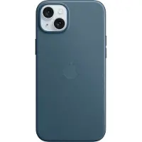 Apple - Skydd för mobiltelefon - MagSafe-kompatibilitet - mikrotwill - havsblå - för iPhone 15 Plus