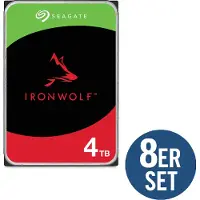 Seagate IronWolf ST4000VN006 - Hårddisk - 4 TB - inbyggd - SATA 6Gb/s - 5400 rpm - buffert: 256 MB - med 3 års Rescue Data Recovery