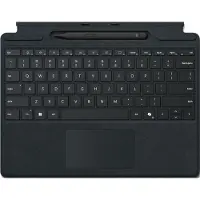Microsoft Surface Pro Keyboard - tangentbord - med accelerometer, pekplatta, Förvarings- och laddningsfack för Surface Slim Pen 2 - QWERTZ - tysk - svart - med Slim Pen 2 Inmatningsenhet