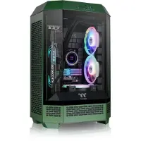 Thermaltake The Tower 300 Racing Green Microtower Datorchassi Grön