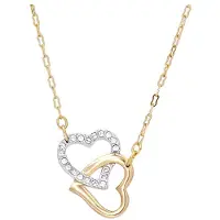 Swarovski Match Double Heart Versatile Halsband Damhalsband 1062708 Box+Shopping Bag (Random Color)
