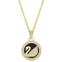 Swarovski Läder Svan Halsband Damhalsband Guld 5374919 Box (Random Color)