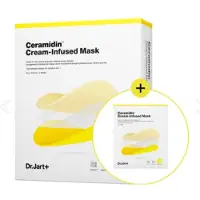 Dr.Jart+ Ceramidin Cream-infunderad ansiktsmask fr torr hud med ceramider och panthenol | Sheet Mask | Koreansk hudvrd 1 frpackning