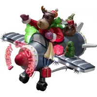 Konstsmide Älg i flygplan Juldekoration 3xAA