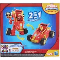 Hasbro IRON MAN OCH HANS FANTASTISKA VNNER 2-i-1 Mech Suit & Vehicle Action Figur & Toy Vehicle Set 3-tums-skala Super Hero Toys lder 3+