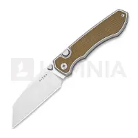 Kizer Cutlery Wharning Button Linerlock Brn