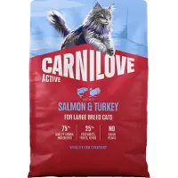 Carnilove Aktiv Lax Och Kalkon Kattmat För Vuxna Katter Av Stora Raser 2kg