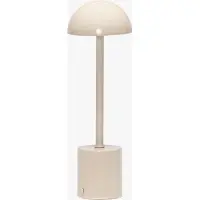 Hubsch LED-bordslampa med batteridrift, sandfärgad, höjd 30 cm, metall Taten, dimbar, Creme / bärnsten, Metall, Modern