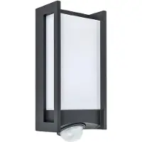 Lutec QUBO, Väggbelysning för utomhusbruk, Grå, Gjuten aluminium, Polykarbonat, IP54, Fasad, I
