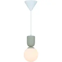 Nordlux Glas pendellampa Sadie, dimbar, Creme / bärnsten, Vardagsrum / matsal, Keramik, Skandinavisk, Pendellampa