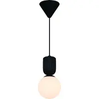 Nordlux Taklampa , Sadie, dimbara, Svart, Vardagsrum, Glas, Skandinavisk