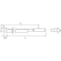 Stahlwille momentnyckel för insatsverktyg DBGM 24,5x28mm 730/80 160 L970mm