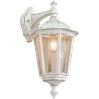 Orion Vägglampa utomhus Puchberg, dimbar, Vitt / opal, Aluminium / grå / zink, Antik, Utomhusvägglampa