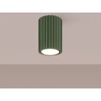 Sollux Taklampa ALORA , dimbar, Grön, Vardagsrum / matsal, Aluminium / grå / zink, Taklampa