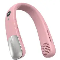 Mtp Products SL625 Bärbar hängande nackfläkt med hastighetsreglering och digital display - Rosa