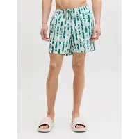 Jack & Jones Badshorts 'JPSTMaui' mint / pastellgrön / vit