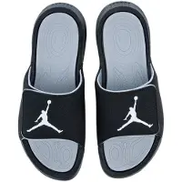Jordan Air Hydro 6 Retro Slide Svarta Herrsandaler Vit-Varggrå 881473-011 44