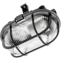 GTV Tak-/industrilampa kanalarmatur SANGUESA KAY E27 max.40W AC220-240V IP44 ABS/glas svart OS-KAY060-10