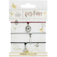 Ginza.se Harry Potter: Platform 9 3/4. Lightning Bolt & Deathly Hallows Friendship Bracelet 3 Piece Set