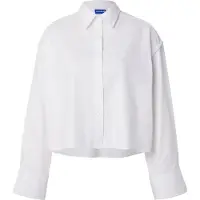 HUGO Oversize pinstriped cotton shirt with open cut hem