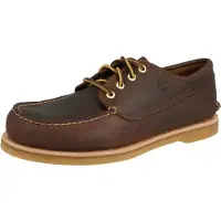Timberland för män. TB0A5NJ1EM41 Bruna Crafted Boat-mockasiner i skinn (40 W), Hud, Svart, Karta, Nyckelband, Klassisk
