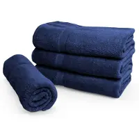 Borg Ekologisk handduk - 100% GOTS-certifierad bomull - Badlakan 100x150 cm - Navy