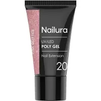 Nailura Poly Gel 30 g - 20 Pink Glitter