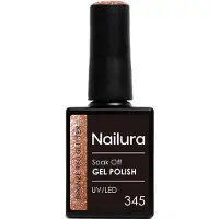 Nailura Gel Polish 10 ml - 345 Bronze Red Glitter