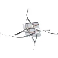 Paul Neuhaus LED taklampa Polina, dimbar, Aluminium / grå / zink, Vardagsrum / matsal, Metall, Modern, LED-taklampa