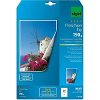Sigel Photo Paper Top IP720 Fotopapper DIN A4 190 G/m² 20 ark Högglans, Båda sidorna skrivbara