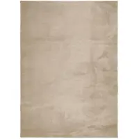 vidaXL Mjuk matta HUARTE med kort lugg tvättbar sandbeige 240x340 cm