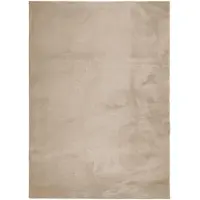 vidaXL Mjuk matta HUARTE med kort lugg tvättbar sandbeige 200x280 cm